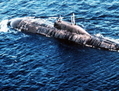 Cette photo non datée montre un sous-marin nucléaire russe, de type Akula-class (Shark) selon la classification de l'OTAN. Tant le Pentagone et que la marine américaine ont nié qu'un sous-marin russe était entré dans le golfe du Mexique en Juin et Juillet. (AFP/Getty Images)