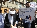 20 septembre 2012, Iraniens manifestants contre la publication des caricatures de <i>Charlie Hebdo</i>. (Atta Kenare/AFP/GettyImages)