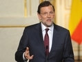 Mariano Rajoy, Premier ministre espagnol, s'exprime lors d'une conférence de presse au Palais de l'Elysée le 10 octobre à Paris. La réunion bilatérale Espagne-France s'est focalisée sur la crise financière en cours qui affecte la zone euro. (Antoine Antoniol/AFP/Getty Images)