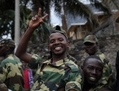 20 Novembre 2012, Goma dans l’est de la République démocratique du Congo, les rebelles du M23 en joie dans les rues de la ville. (Phil Moore/AFP/Getty Images) 
