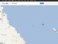Capture d'écran de Google Maps le 22 novembre 2012 indiquant l'emplacement de l'île Sandy, qui en fait n'existe pas. (none)  