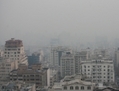 3 décembre 2012, vue globale de Téhéran dans le nord, la capitale se noie dans le smog. (AFP/Getty Images) 
