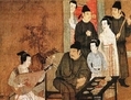 LA GUITARE TANG: Un célèbre tableau intitulé Banquets nocturnes de Han Xizhai remontant à la dynastie chinoise Tang. (Peintures de la dynastie Tang)