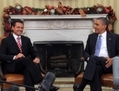 Le président américain Barack Obama avec le président du Mexique Enrique Peña Nieto à la Maison Blanche le 27 novembre 2012. (Jewel Samad/AFP/Getty Images)
