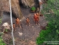 Des Indigènes d’une tribu isolée d’Amazonie vivant le long de la frontière entre le Pérou et le Brésil, filmés depuis un avion en 2011. (© Gleison Miranda/FUNAI/Survival /UncontactedTribes.org/BrazilPhotos)