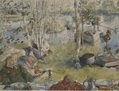 La pêche aux écrevisses, aquarelle pour l’album u00abNotre Maison», 1894-1896. (NATIONALMUSEUM STOCKHOLM)