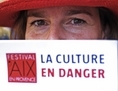 Des intermittents du spectacle à Aix-en-Provence le 14 juin 2014. (Boris Horvat/AFP/Getty Images)