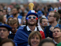 20 juin 2014, des fans de l'équipe de France de football venus supporter les bleus à Rio de Janeiro au Brésil. (Photo by Joe Raedle/Getty Images)
