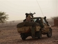 Des combattants du MNLA patrouillant à Djebok, dans la région de Gao. (Katarina Höije/Irin) 