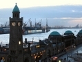 Le port de Hambourg (Allemagne). (Image libre de droits) 