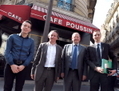 Des acteurs du mouvement des «Poussins» à Paris le 5 juin 2013 après une conférence pour défendre le statut d’auto-entrepreneur. (Eric Piermont/AFP/Getty Images)