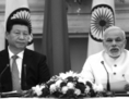 18 septembre 2014, New Delhi: le dirigeant chinois Xi Jinping s’exprime lors d’une conférence de presse avec le Premier ministre indien Narendra Modi. Ce dernier a exprimé ses inquiétudes au sujet des incidents à la frontière disputée entre Chine et Inde. (Raveendran/AFP/Getty Images)
