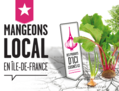 Les points de vente «Manger Local» sont identifiés par un fanion rose avec une étoile blanche (www.mangeonslocal-en-idf.com)
