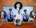 Montage de Luis Novaes/Epoch Times: (gauche) Zhou Yongkang (Liu Jin/AFP/GettyImages); (Au-dessus) Xi Jinping (Hagen Hopkins/Getty Images); (droite) Li Dongsheng (China Photos/Getty Images); (en-dessous) Général Xu Caihou (AFP/Jim Watson); (centre) Condamnation de Bo Xilai, 22 septembre 2013 à Pékin, Chine. (Feng Li/Getty Images)
