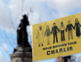 «Nous sommes tous Charlie», place de la République à Paris lors de la manifestation du dimanche11 janvier 2015. (Joel Saget/AFP/Getty Images)
