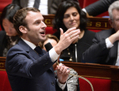 Emmanuel Macron, ministre de l’Économie, de l’Industrie et du Numérique devant les parlementaires le 27 janvier 2015 .  (Bertrand Guay/AFP/Getty Images)
