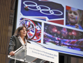 La maire de Paris Anne Hidalgo a présenté jeudi dernier un rapport de 300 pages sur la viabilité des Jeux olympiques 2024 à Paris. (Patrick Kovarik /AFP/Getty Images)

