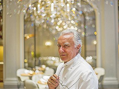 Alain Ducasse, représentant de la gastronomie française dans le monde. (Fred Dufour/AFP/Getty Images)
