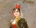 Lucien Doucet. Portrait de Galli Marié dans «Carmen», 1884. (© BNF)
