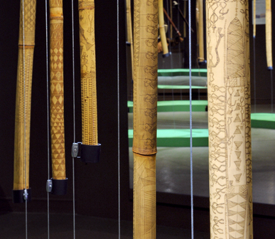 Comme le papier n'avait pas encore été inventé pendant la dynastie Qi, les caractères étaient gravés sur du bambou. (AFP/Getty Images)