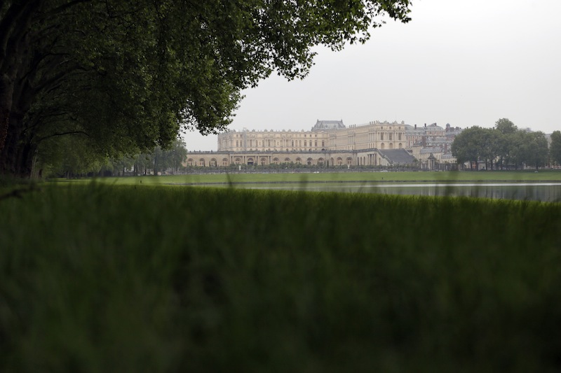 Un avion a atterri hier midi en catastrophe dans un champ appartenant au Château de Versailles (KENZO TRIBOUILLARD/AFP/Getty Images)