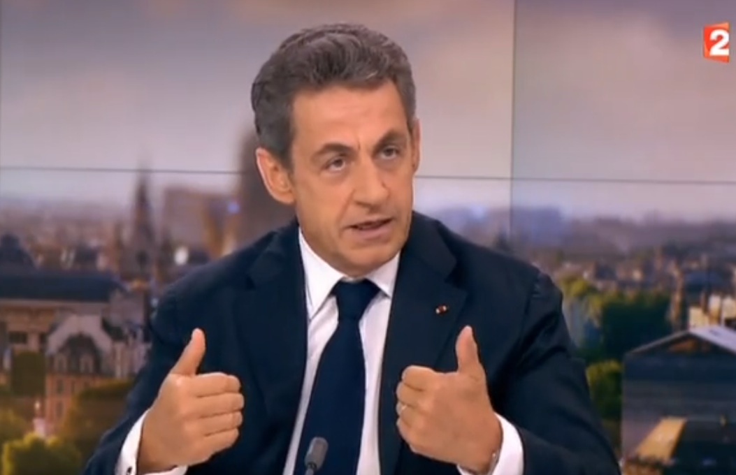 Capture d’écran de l’interview de Nicolas Sarkozy sur le plateau de France 2 le 31 mai à 20h (Capture d’écran JT 20h France 2)