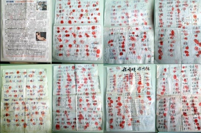 De nombreuses signatures des pétitions ont circulé dans les villes du nord de la Chine, pour dénoncer le trafic d'organes. (Minghui.org)