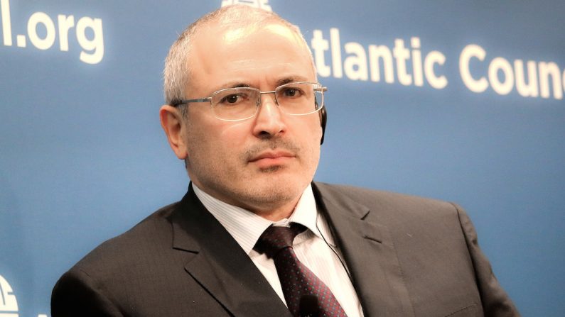 Mikhail Khodorkovsky s’est exprimé devant l’Atlantic Council à Washington le 15 juin 2015. (Gary Feuerberg/Epoch Times)