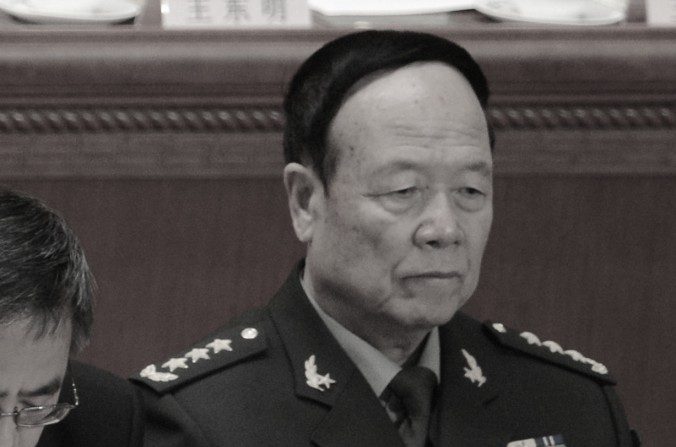 L'ancien vice-président de la Commission militaire centrale, Guo Boxiong, lors d'un meeting politique, le 5 mars 2013 à Pékin. (Goh Chai Hin/AFP/Getty Images)
