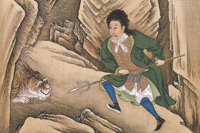 Tiré de Album of the Yongzheng Emperor in Costumes, réalisé par des artistes de la cour anonymes, pendant la période Yongzheng (1723-1735). (Wikimedia Commonms)