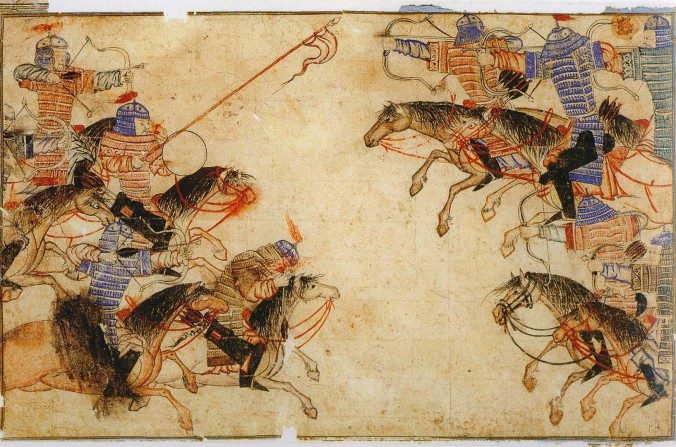 Une mêlée mongole au XIIIe siècle. (Domaine public)