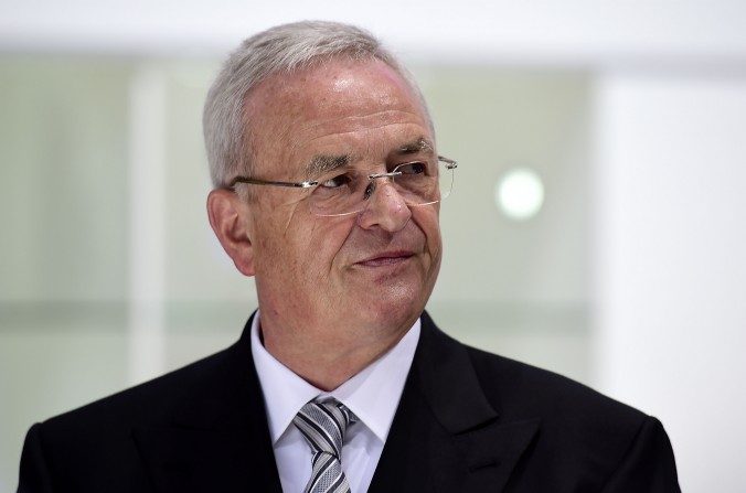 Le PDG du groupe Volkswagen, Martin Winterkorn lors de la réunion générale annuelle des actionnaires à Hanovre, en Allemagne, le 5 mai 2015. (Alexander Koerner / Getty Images)