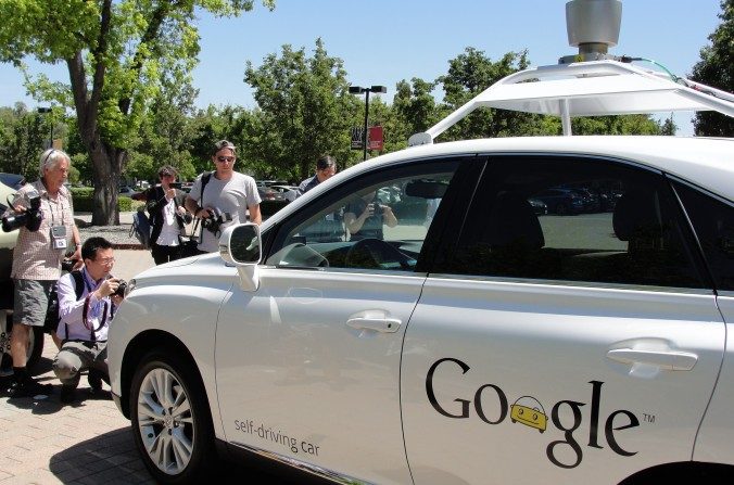 Une voiture autonome de Google à Mountain View, en Californie, le 13 Mai 2014. (Glenn Chapman/AFP/Getty Images)
