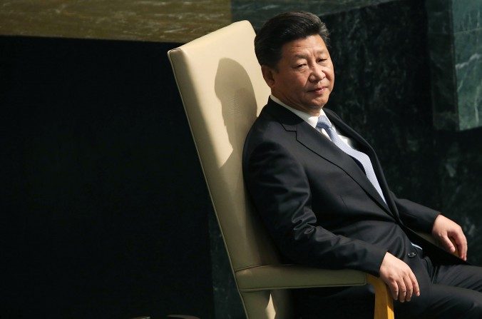 Le président du régime chinois Xi Jinping, avant de prononcer un discours à l'Assemblée générale des Nations unies le 28 septembre 2015 à New York. (Spencer Platt/Getty Images)