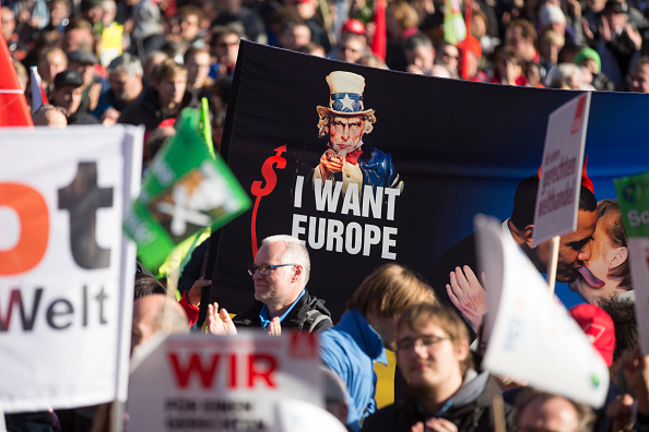 Manifestation anti-Ttip le 10 octobre à Berlin, en Allemagne (Axel Schmidt/Getty Images)