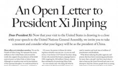 Une pleine page du New York Times exhorte Xi Jinping à mettre fin à la persécution