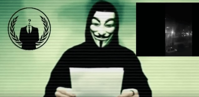 Capture d'écran du message de Anonymous à Daech (Capture d'écran YouTube)