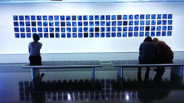 Happy Blue Wall, un mur composé de plaques de céramique désignée « Œuvre de valeur nationale » par le ministère des Affaires étrangères a été sélectionnée parmi celles de trois artistes japonais de demain, dans la section « Regards sur un Artiste » du Salon de la SNBA 2015. Haruhiko Kaneko a réussi à inventer une poterie Yuteki Tenmoku aux couleurs de la mer – la poterie d’Ishigaki. (Droits réservés.)
