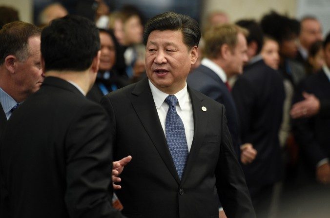 Le dirigeant chinois Xi Jinping au Bourget, en région parisienne, le 30 novembre 2015. (Martin Bureau/AFP/Getty Images)