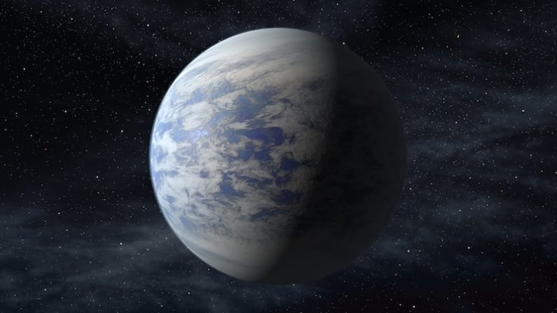 Vue de Kepler-69c réalisée par la NASA. C’est une planète plus grande que la Terre dans la zone habitable d'une étoile comme notre soleil, située à environ 2 700 années-lumière de la Terre dans la constellation du Cygne.(NASA)