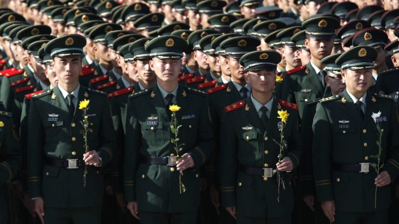 Des soldats chinois en septembre 2015 dans la province du Heilongjiang (STR/AFP/Getty Images)