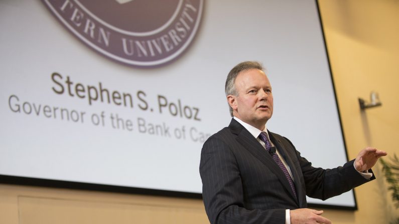 Stephen S. Poloz, gouverneur de la Banque du Canada, prononce un discours à la conférence du président à l'Université Western, London, Ontario. (GEOFF ROBINS Western University)