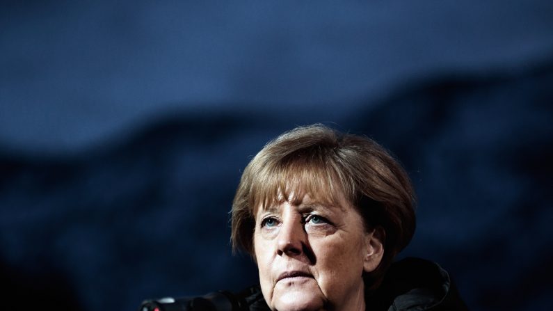 Angela Merkel, lors de sa prise de parole à la conférence CSU à Wildbad-Kreuth en janvier 2016.  (Johannes Simon/Getty Images)