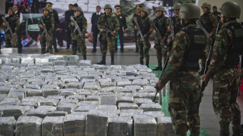 Saisie de sept tonnes de cocaïne au Pérou en 2014 (Ernesto Benavides/AFP/Getty Images)
