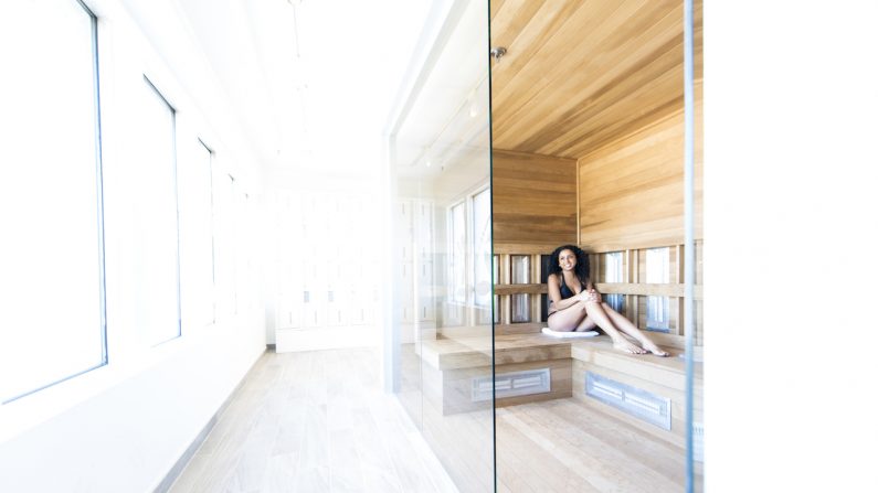 La technologie du sauna infrarouge du côté femmes (Spa Eastman Montréal)