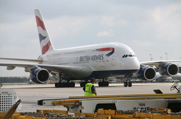 Un Airbus A380 de la British Airways, le 2 octobre 2014 (Mark Wilson/Getty Images)