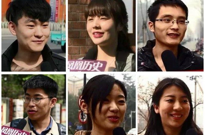 Jeunes gens interrogés par la Télévision Phoenix en Chine. (via Phoenix Télévision)