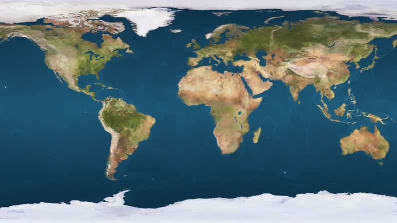 Carte de la Terre (planetpixelemporium.com)