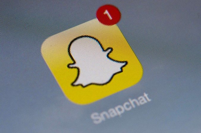 Le logo de l’application mobile Snapchat. (Lionel Bonaventure/AFP/Getty Images)