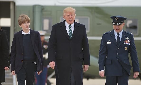Le Président Trump sur la base aérienne d'Andrews (Maryland), le 15 mars 2017 (MANDEL NGAN/AFP/Getty Images)